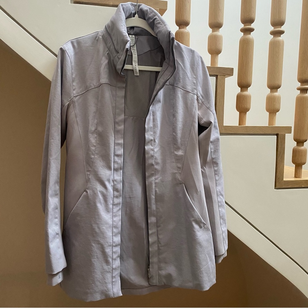 Lululemon lavender water resistant jacket with hidden hood